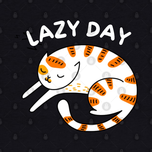 Sleeping Cat - lazy day by Teebevies